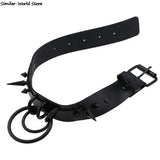 Gothic Punk Spike Goth Choker Stud Leather Necklace