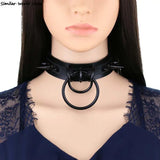 Gothic Punk Spike Goth Choker Stud Leather Necklace
