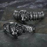 Stainless Steel Biker Lion King Head Bracelet Bangle 8 Inch