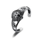 Stainless Steel Biker Lion King Head Bracelet Bangle 8 Inch