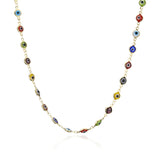 Gothic Evil Eye Chain Necklace Beaded Devil's Eye Pendant Choker Vintage