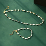 Gothic Evil Eye Chain Necklace Beaded Devil's Eye Pendant Choker Vintage