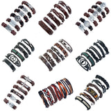 Gothic Leather Bracelets Spikes Stud Cuff Punk Rock Set