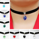 Gothic Lolita Punk Triangle Choker Necklace Velvet Steampunk Tattoo Necklaces