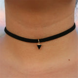 Gothic Lolita Punk Triangle Choker Necklace Velvet Steampunk Tattoo Necklaces