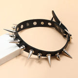 Gothic Punk Spike Rivet Collar Choker Necklace