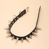 Gothic Punk Spike Rivet Collar Choker Necklace