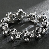 Gothic Stainless Steel Skull Head Bracelet for Men