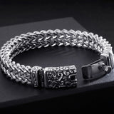 Gothic Mens Skull Bracelet Stainless Steel Ghost Chain Punk Skeleton Jewelry