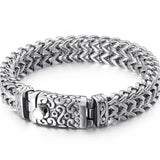Gothic Mens Skull Bracelet Stainless Steel Ghost Chain Punk Skeleton Jewelry