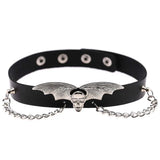 Gothic Metal Heart Choker Harajuku Punk Bat Wing Necklace
