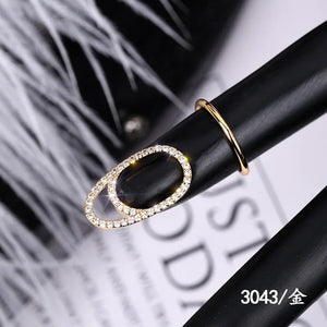 Gothic Metal Thin Nail Rings for Women Finger Tip Cover Ring