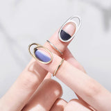 Gothic Metal Thin Nail Rings for Women Finger Tip Cover Ring