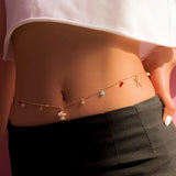Gothic Metal Sun Moon Belt For Women Boho High Waist Chain Jewelry