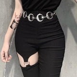 Gothic Metal Sun Moon Belt For Women Boho High Waist Chain Jewelry