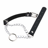 Gothic Punk Leather Heart Spike Collar Choker Necklace