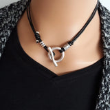 Gothic OT Buckle Chain Choker Necklace Bohemian Choker Necklace