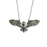 Gothic Owl Night Moon Forest Pendant Necklace Punk Hip Hop Retro Men And Women