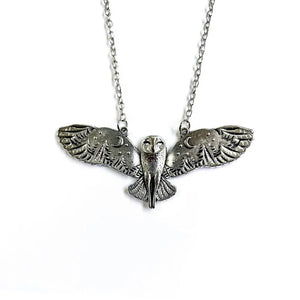 Gothic Owl Night Moon Forest Pendant Necklace Punk Hip Hop Retro Men And Women