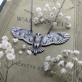 Gothic Owl Night Moon Forest Pendant Necklace Punk Hip Hop Retro Men And Women