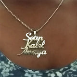 Gothic Personalized Name Necklace Pendant Chain Maxi Colar Women Bijoux Femme