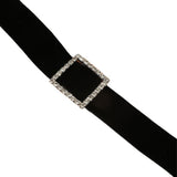 Gothic Punk Velvet Heart Choker Crystal Necklace Vintage Jewelry