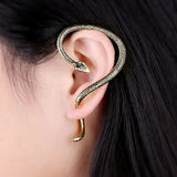 Gothic Punk Dragon Earrings Vintage Cuff Earrings