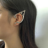 Gothic Punk Elven Cuff Earring For Women Hip Hop Vintage Elf Ear Clip Earrings