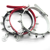 Gothic Punk Leather Choker Necklace for Women