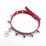 Gothic Punk Leather Choker Necklace for Women