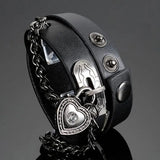 Gothic Punk Leather Choker Necklace - Emo Goth Collar Jewelry