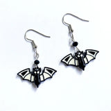 Gothic Punk Bat Enamel Pendant Necklace