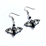 Gothic Punk Bat Enamel Pendant Necklace