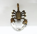 Gothic Punk Necklace Tibetan Silver Scorpion Double Teeth Sets