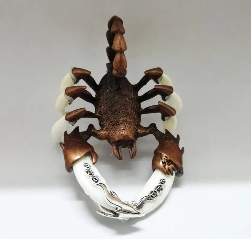 Gothic Punk Necklace Tibetan Silver Scorpion Double Teeth Sets
