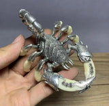 Gothic Punk Necklace Tibetan Silver Scorpion Double Teeth Sets