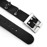 Gothic Punk Studded Leather Chain Necklace Jewelry