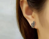 Vintage 925 Silver Ghost Skull Hand Earrings