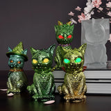 Gothic Punk Style Pirate Cat Silicone Mold DIY Ornaments