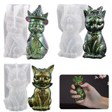 Gothic Punk Style Pirate Cat Silicone Mold DIY Ornaments