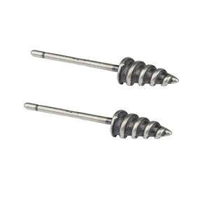Gothic Punk 925 Silver Small Nail Stud Earrings