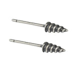 Gothic Punk 925 Silver Small Nail Stud Earrings