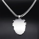 Gothic Red Heart Organ Anatomy Necklace Halloween Gift