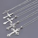 Gothic Cross Pendant Grunge Necklaces Crucifix Collier Croix