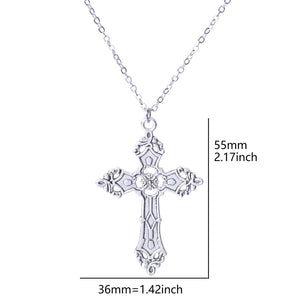 Gothic Cross Pendant Grunge Necklaces Crucifix Collier Croix