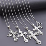 Gothic Cross Pendant Grunge Necklaces Crucifix Collier Croix