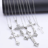 Gothic Cross Pendant Grunge Necklaces Crucifix Collier Croix