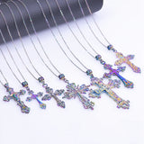 Gothic Cross Pendant Grunge Necklaces Crucifix Collier Croix