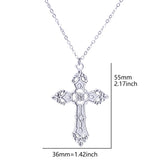 Gothic Cross Pendant Grunge Necklaces Crucifix Collier Croix