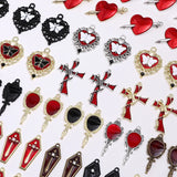 Gothic Wind Butterfly Love Cross Pendant DIY Earrings Necklace Accessories